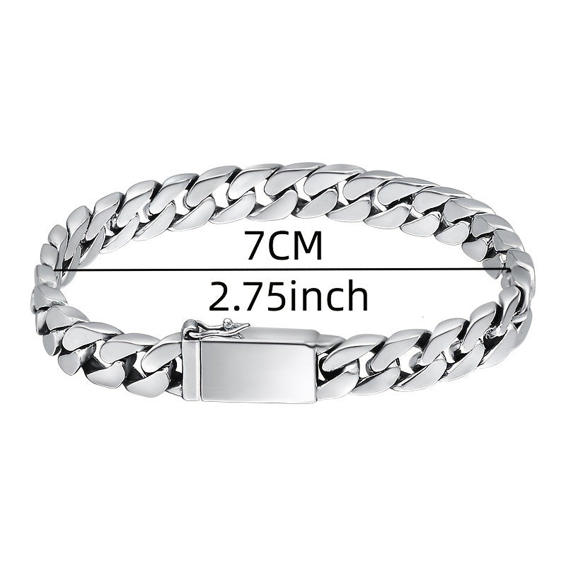 Curb Chain Silver Bracelet MB0021