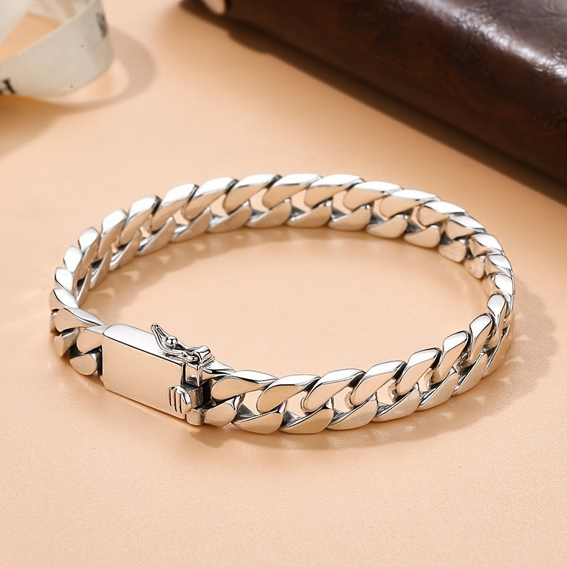 Curb Chain Silver Bracelet MB0021