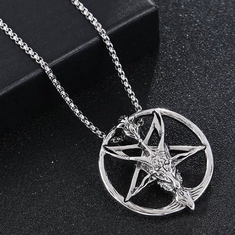 titanium steel skull sheep head men's chain mn0033