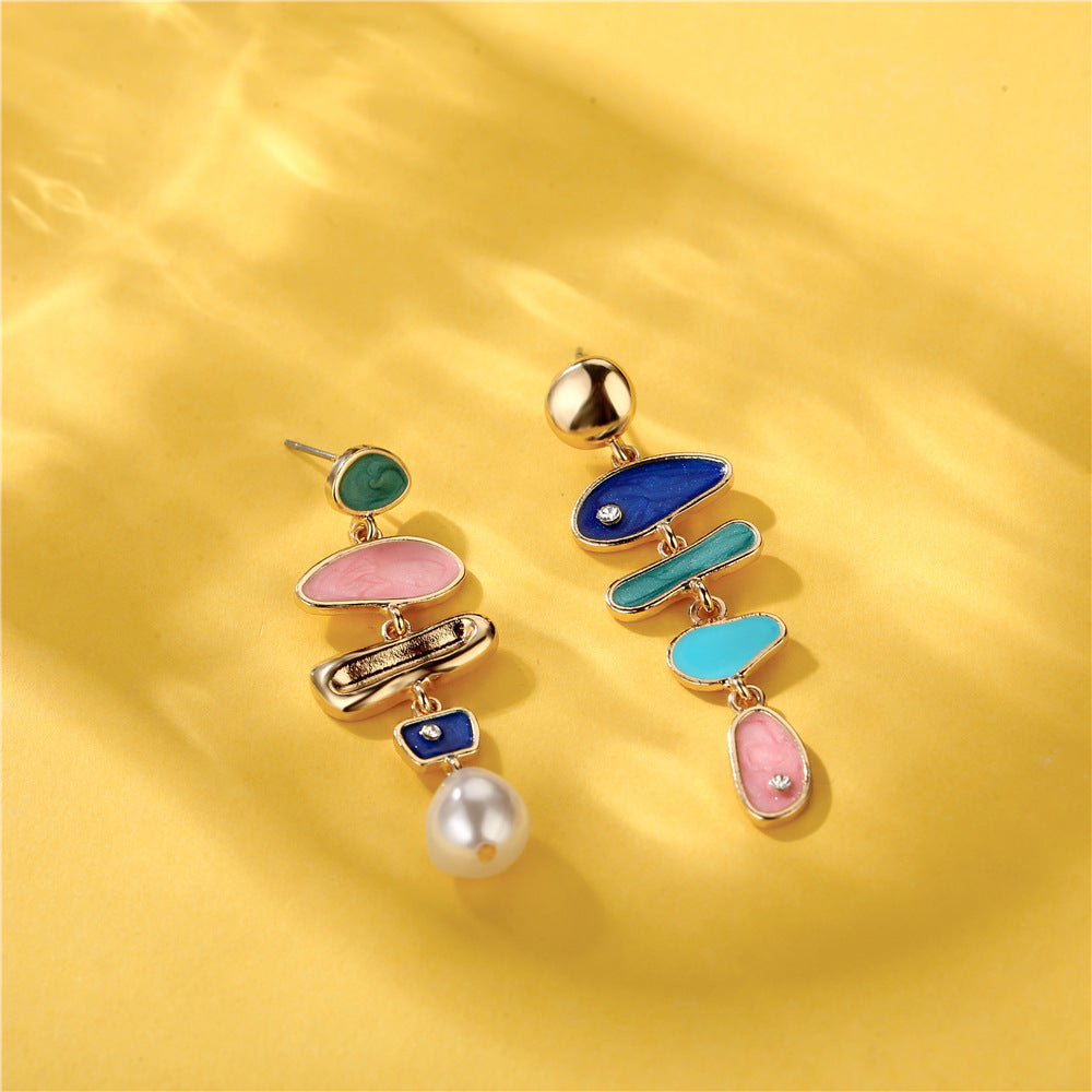 Mismatching Multi color Pin Earrings JLT11450