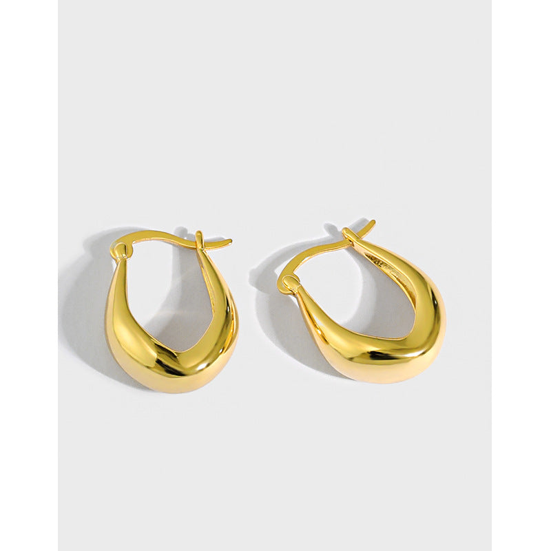 Sleek Glittered Teardrop Hoops jlt11568