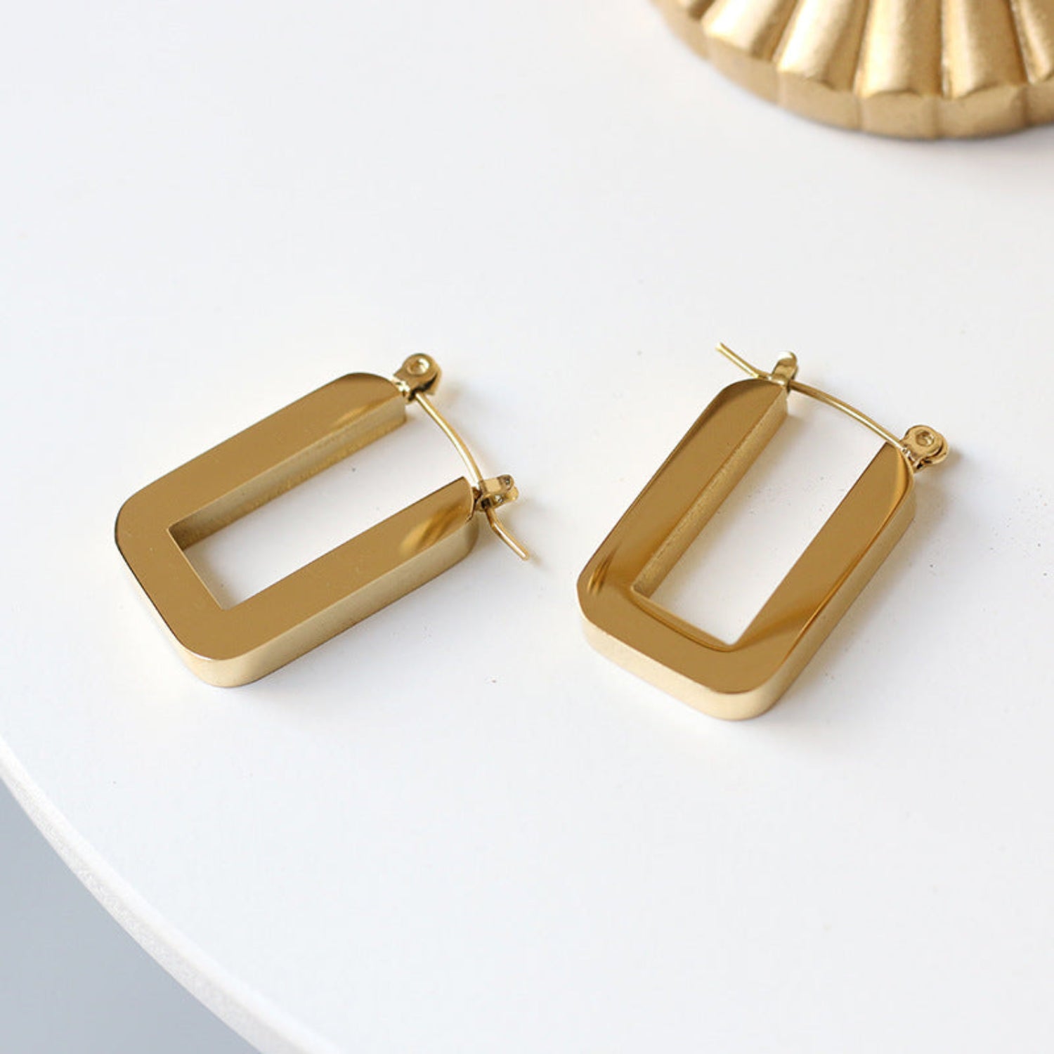 Geometric Elegant Square Hoop Earrings jlt11680