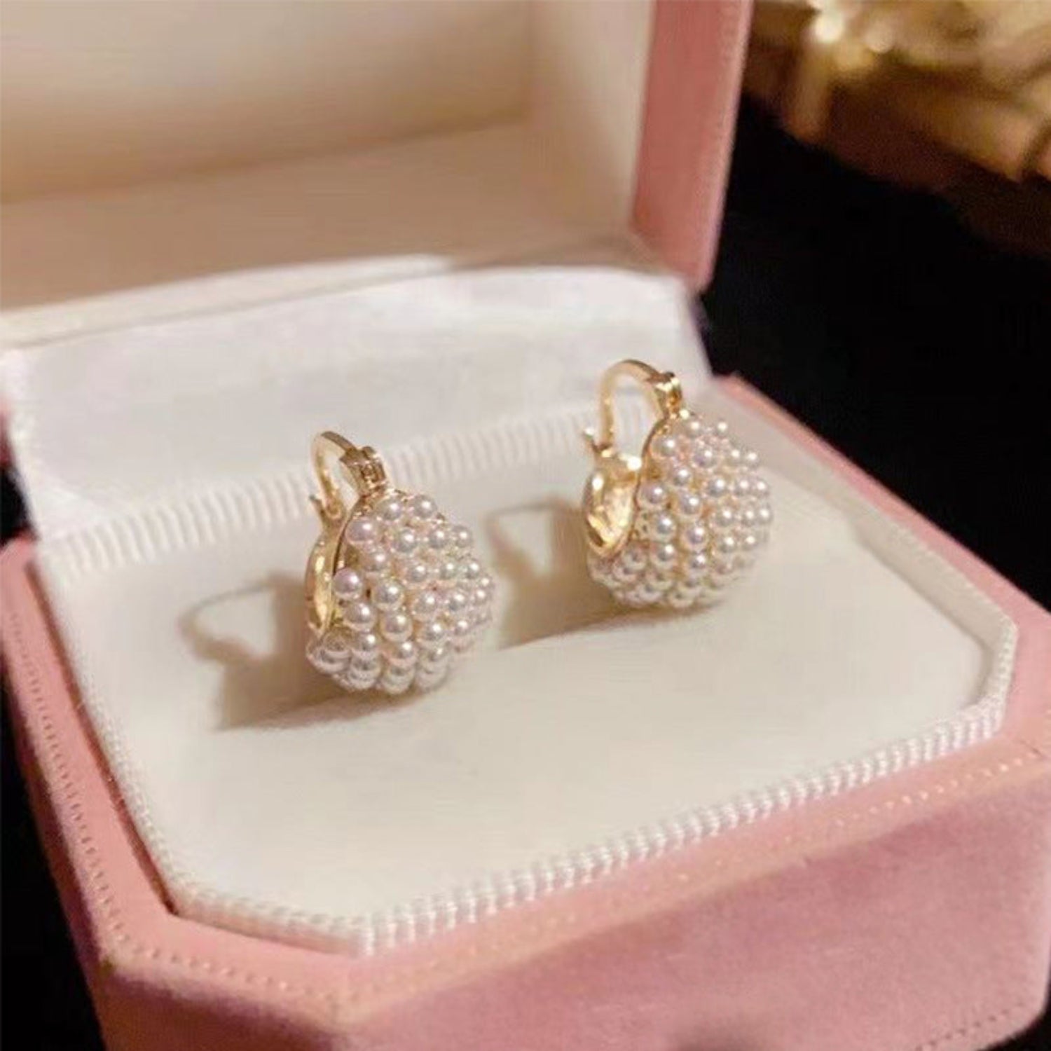 Elegant Pearl Cluster Drop Earrings JLT11839