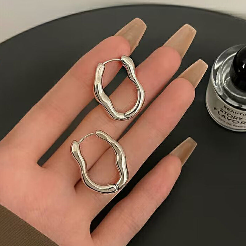 Just Lil Things Silver Hoop Earrings jlt11976