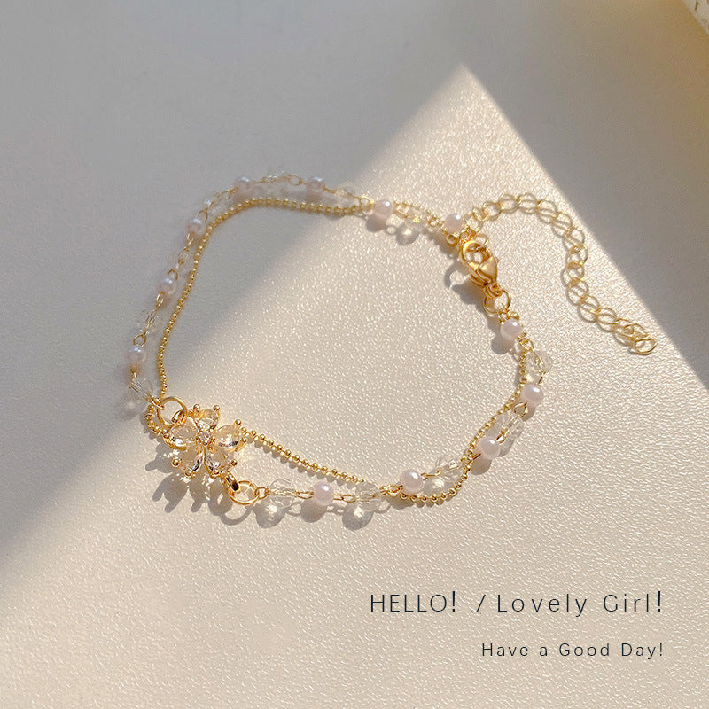 Just Lil Things - Artifical Golden Blossom Charm - Bracelet jltb0200