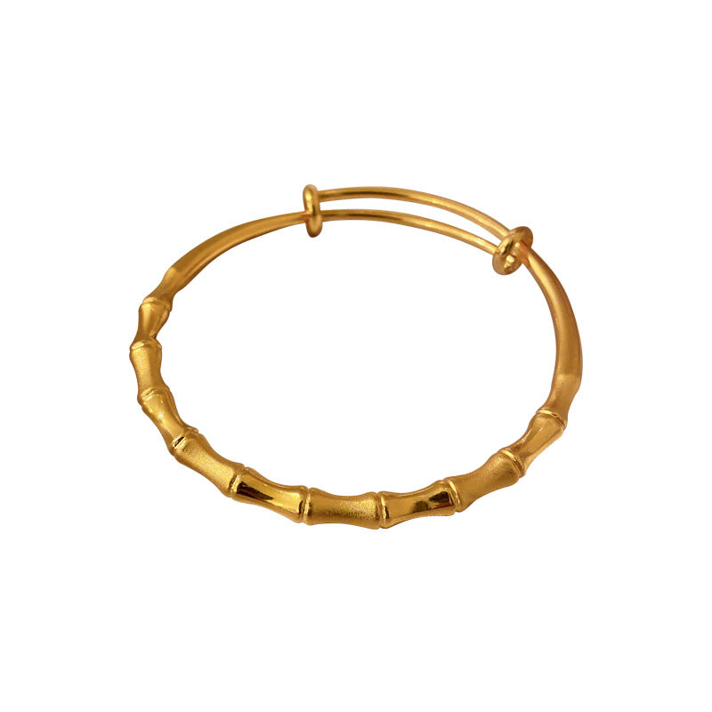 Just Lil Things Artifical Golden Bamboo Bangle Bracelet jltb0201