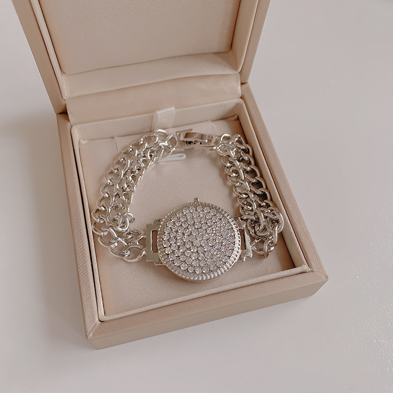 Just Lil Things Artifical Shimmer Luxe Dual-Chain Silver finish Bracelets jltb0212