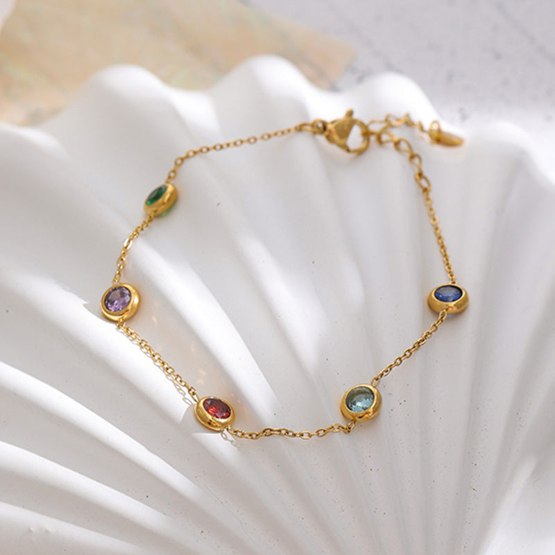 Just Lil Things Artificial Rainbow Charm Bracelets jltb0228