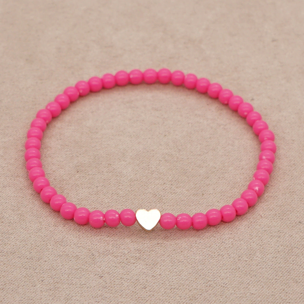 just-lil-things-artificial-Pink Beaded Heart Charm-bracelets-jltb0236