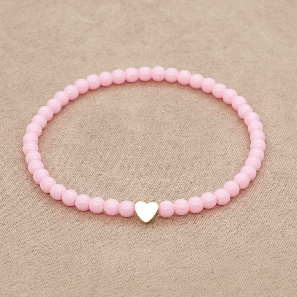 just-lil-things-artificial-Rose Pink Heart Beaded-bracelets-jltb0237