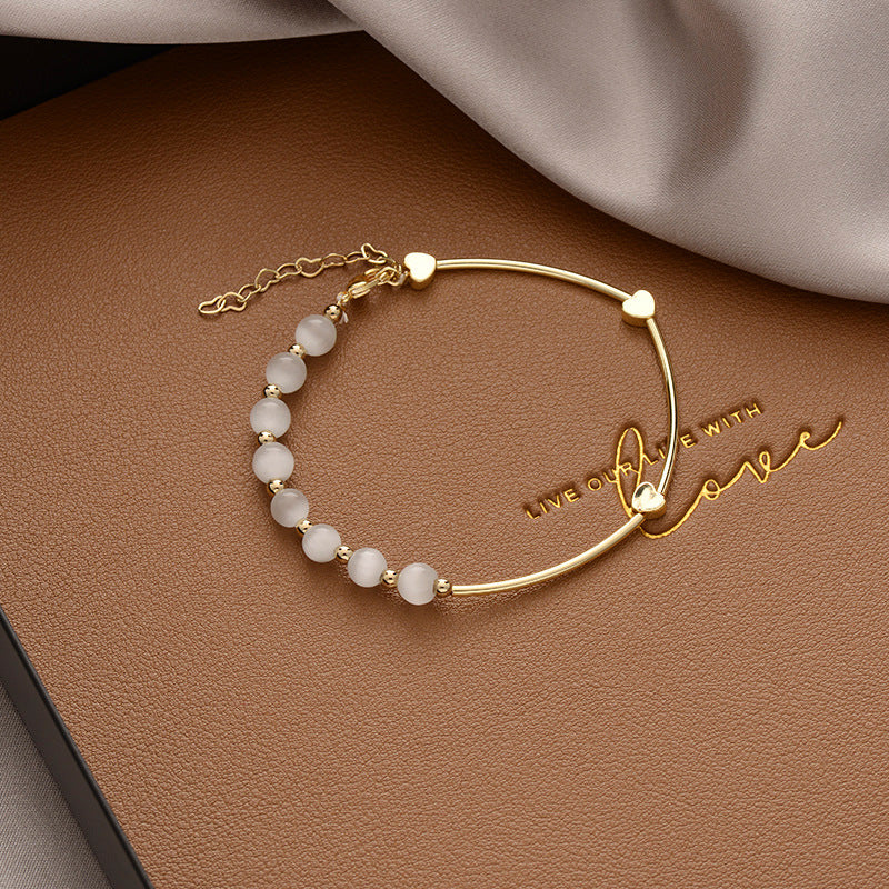 just-lil-things-artificial-Golden Hearts & White Bead Charm Bracelet-jltb0240