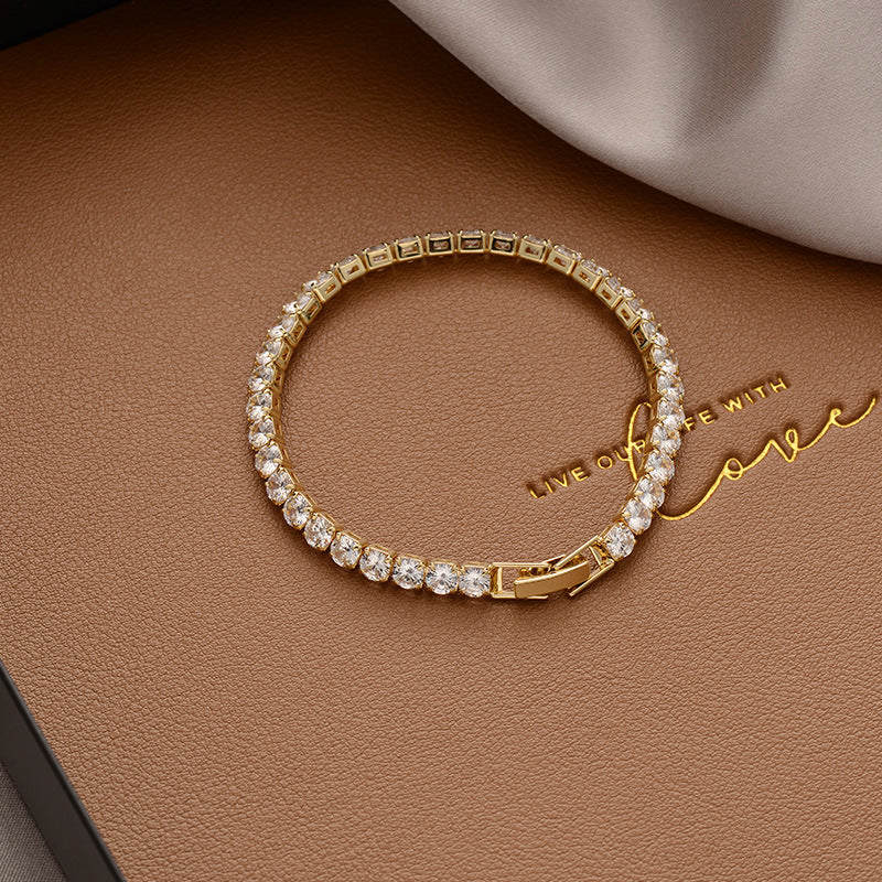 just-lil-things-artificial-Elegant Gold & Crystal Tennis Bracelet - jltb0241