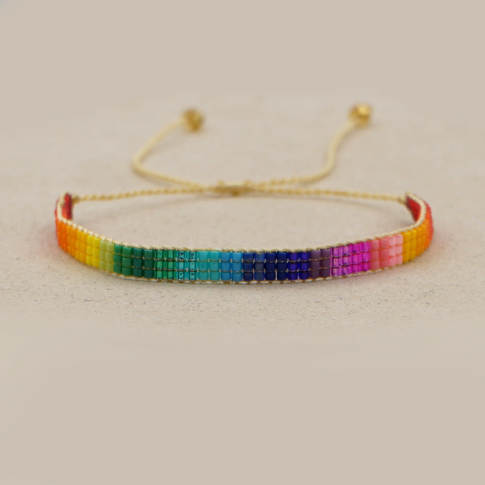 just-lil-things-artificial-Rainbow Mosaic Beaded-bracelets-jltb0247