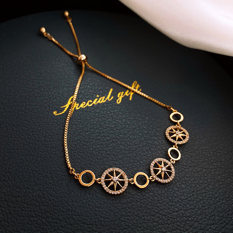 just-lil-things- artificial- Golden Compass Charm- Bracelets- jltb0253