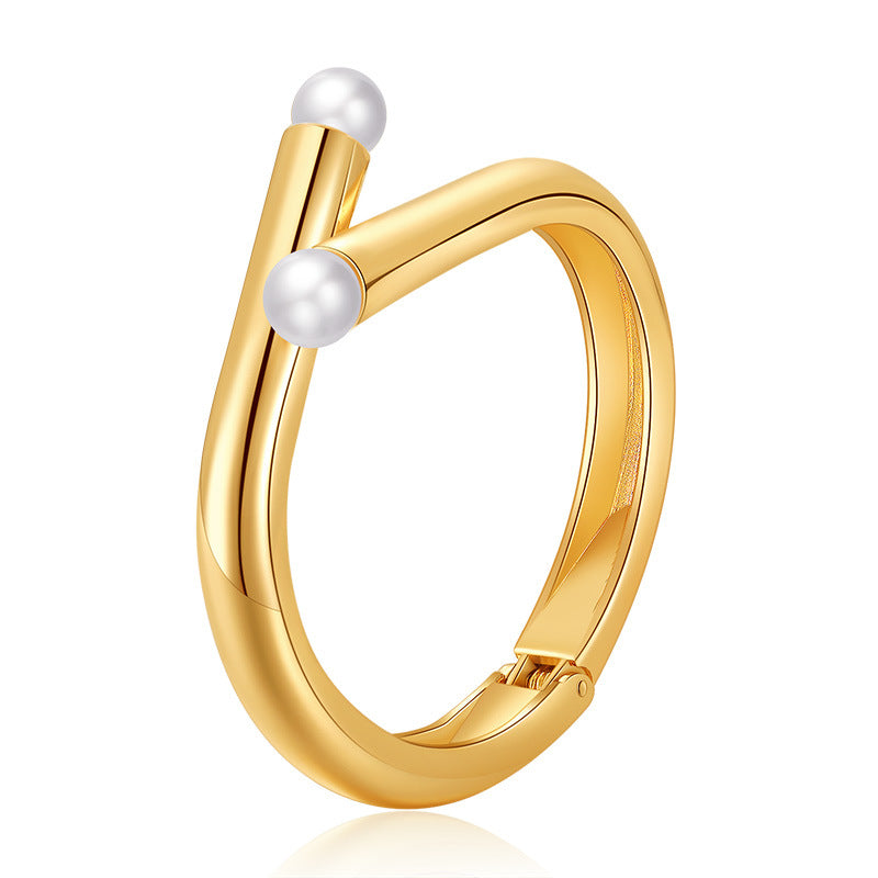 just-lil-things-artificial-Golden Open-End Pearl Accent Bracelets--jltb0341
