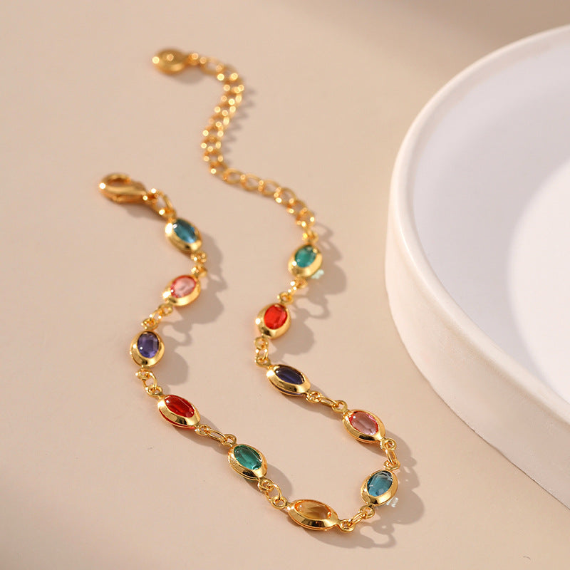 just-lil-things-artificial-Rainbow Radiance Bracelet with Multicolor Gemstones - jltb0360