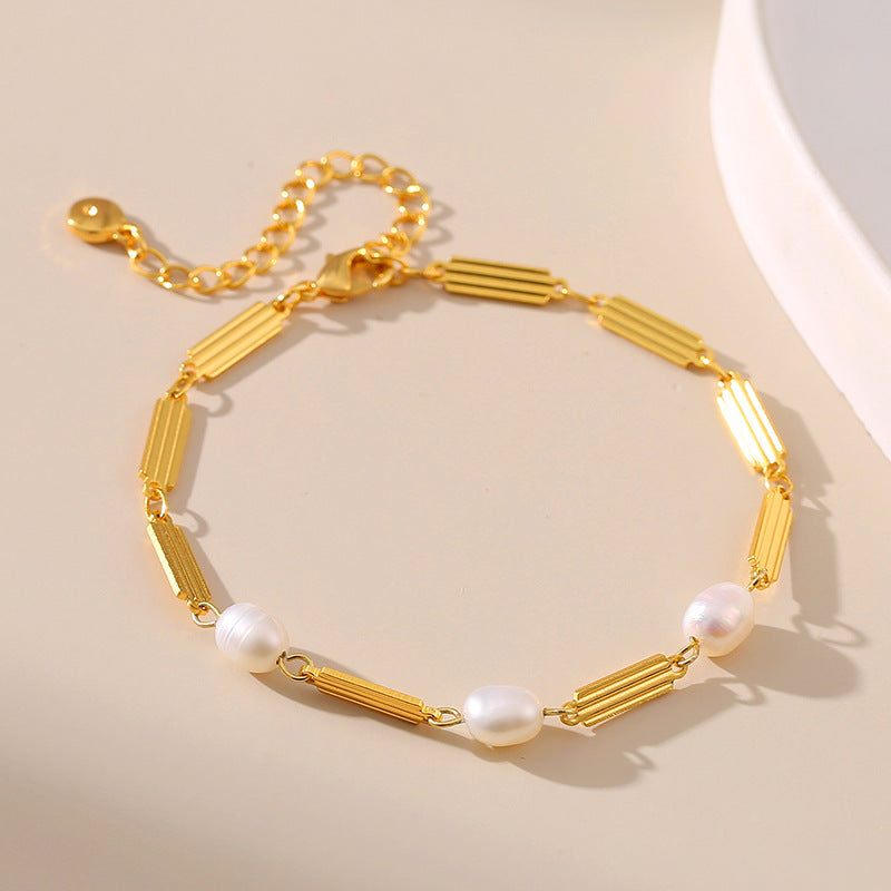 just-lil-things-artificial-Trendy Gold Minimalist Bracelet with Pearl Accents-jltb0363