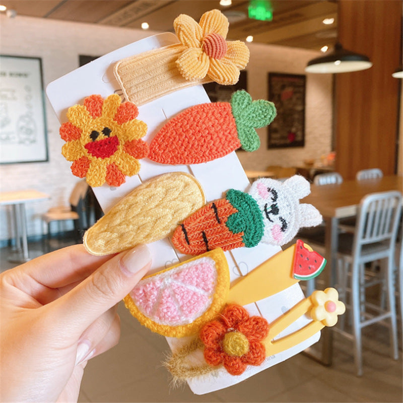 just-lil-things-8-pcs-flower-carrot-and-watermelon-hair-clip-set-for-toddlersjltc0002