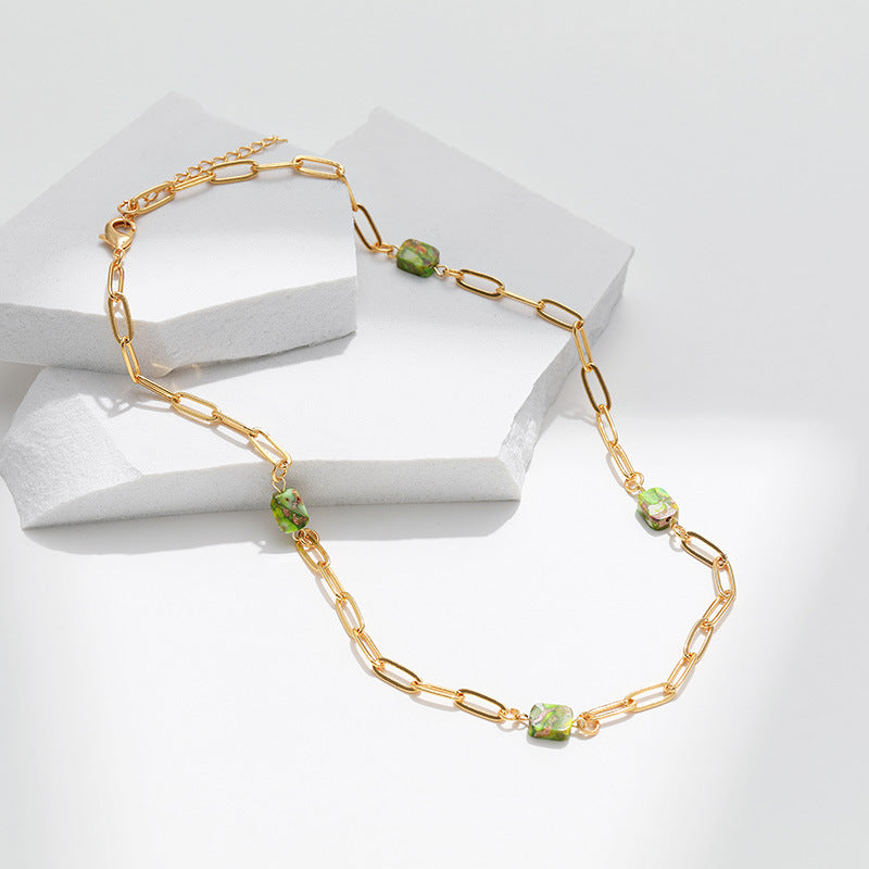 Just Lil Things Artificial Elongated Links Chain Necklace jltn0800