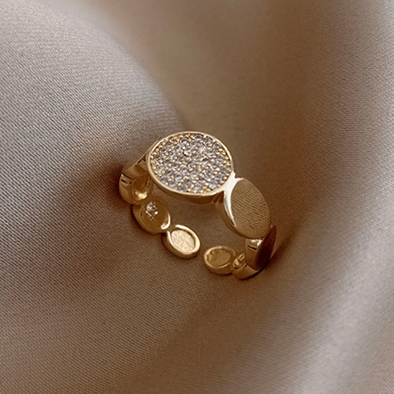 just-lil-things-artificial- Textured Disc Ring with Crystals Accents - jltr0067