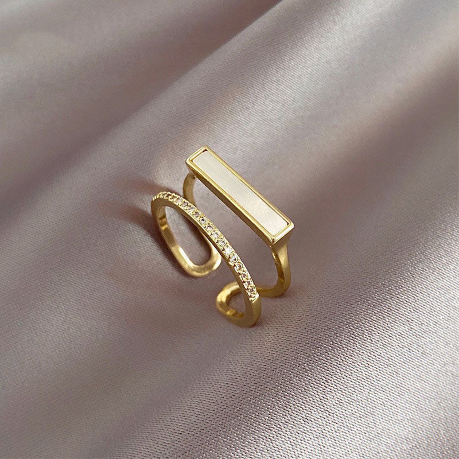 Artificial Dual Bar Adjustable Rings jltr0245