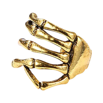 Just Lil Things Skeleton Hand Ear Cuff – Adjustable No-Piercing Claw Grip Design jlt13309