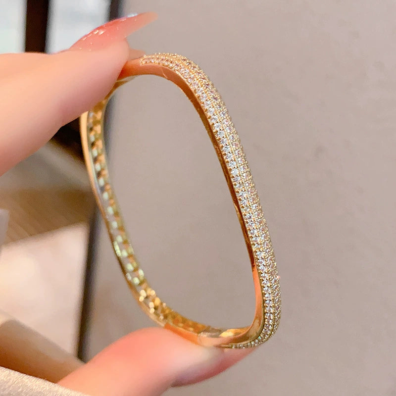 Just Lil Things Elegant Bangle Adorned With White stone Encrusted JLTB0855