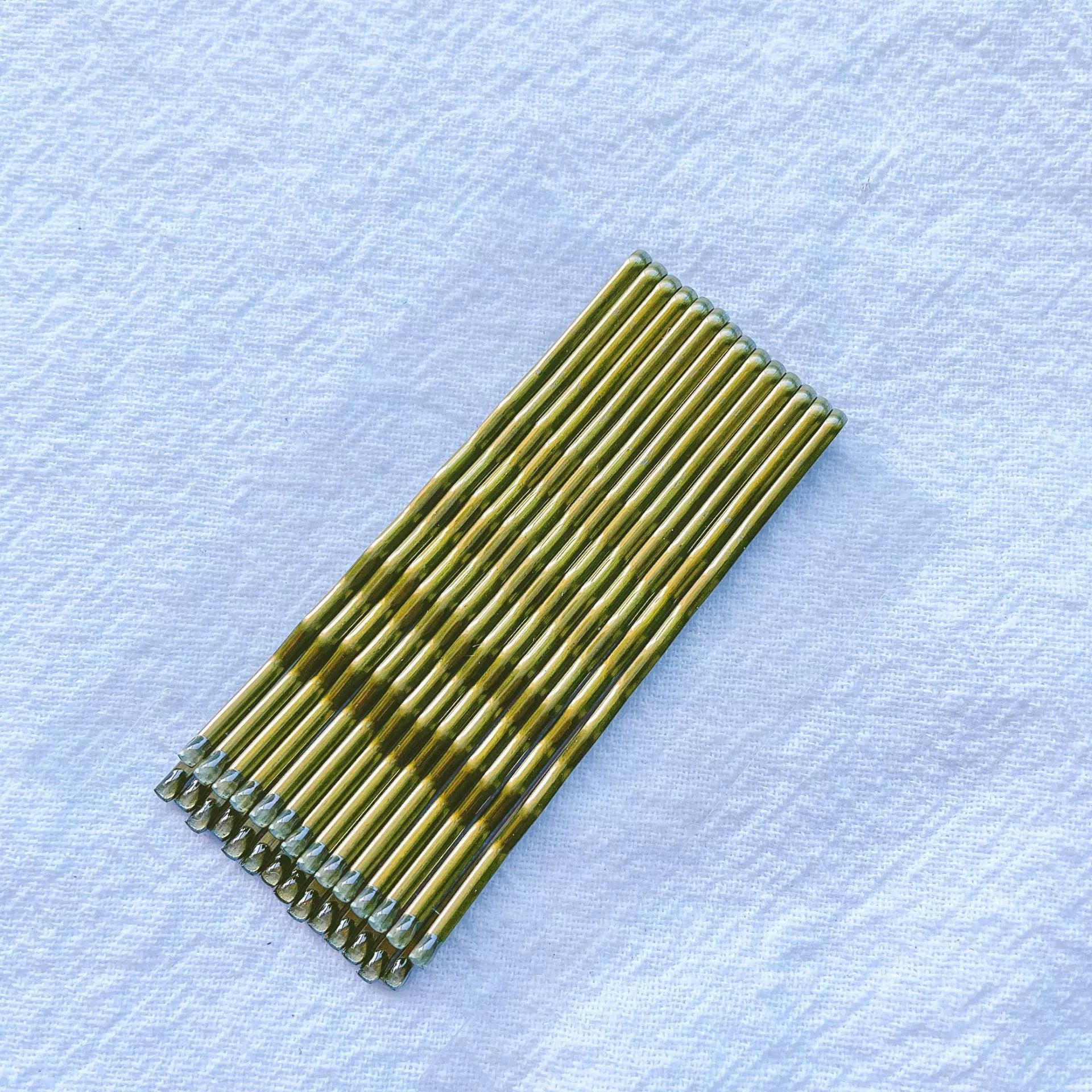 Just Lil Things Matte Gold Wavy Grip Hairpins – 100-Piece Secure Hold Bobby Pin Set jltc0091