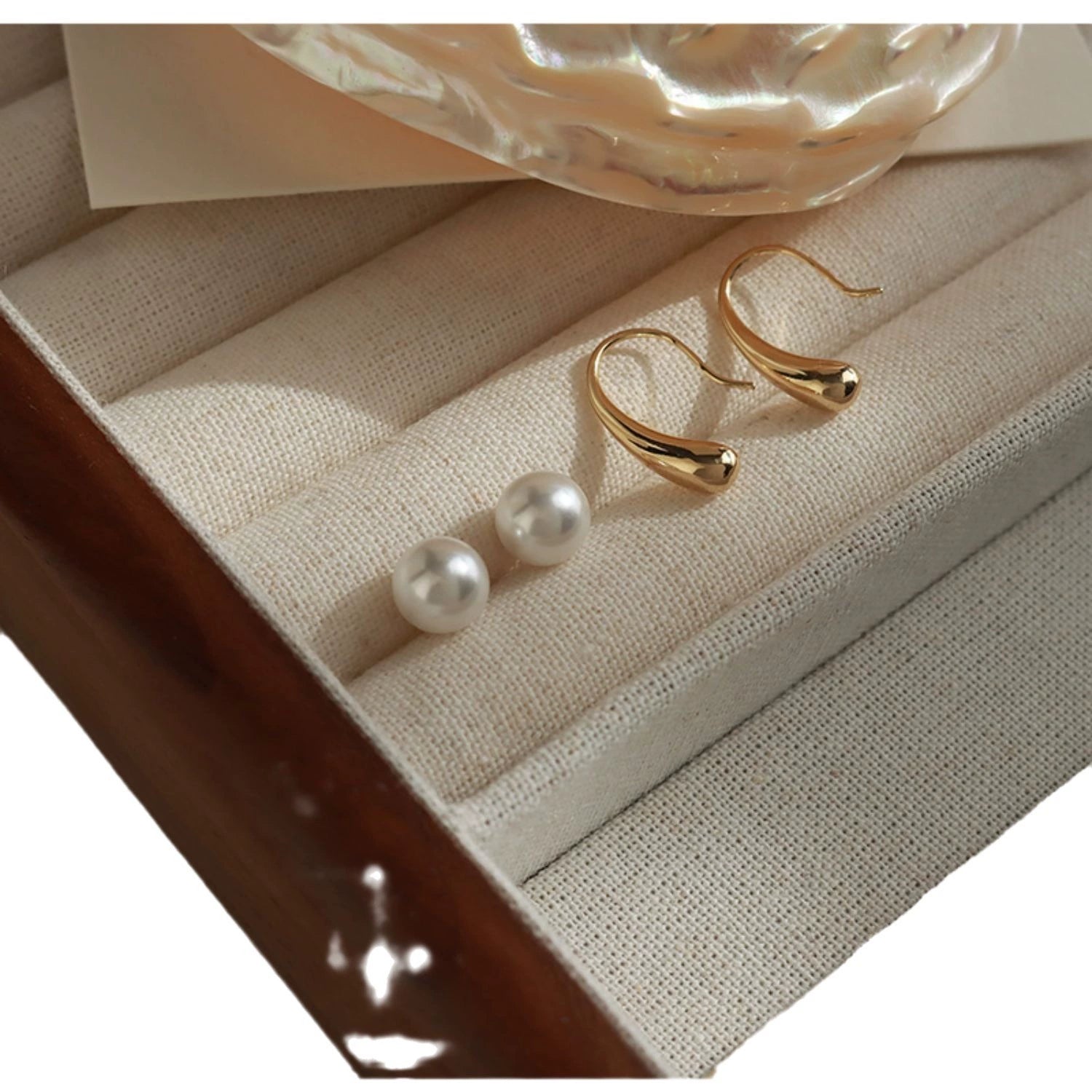 Just Lil Things Elegant Teardrop Pearl Hook Earrings jlt13300