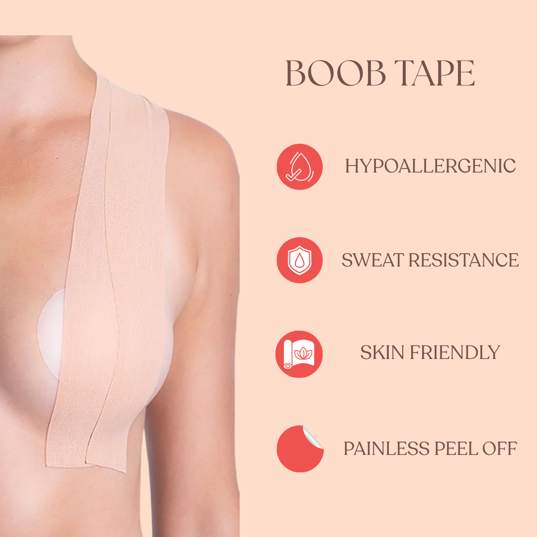 Just Lil Things Boob Tape Complete Styling Kit – With Nipple Covers, Pasties & Fashion Tapes JLTBasicscombo002
