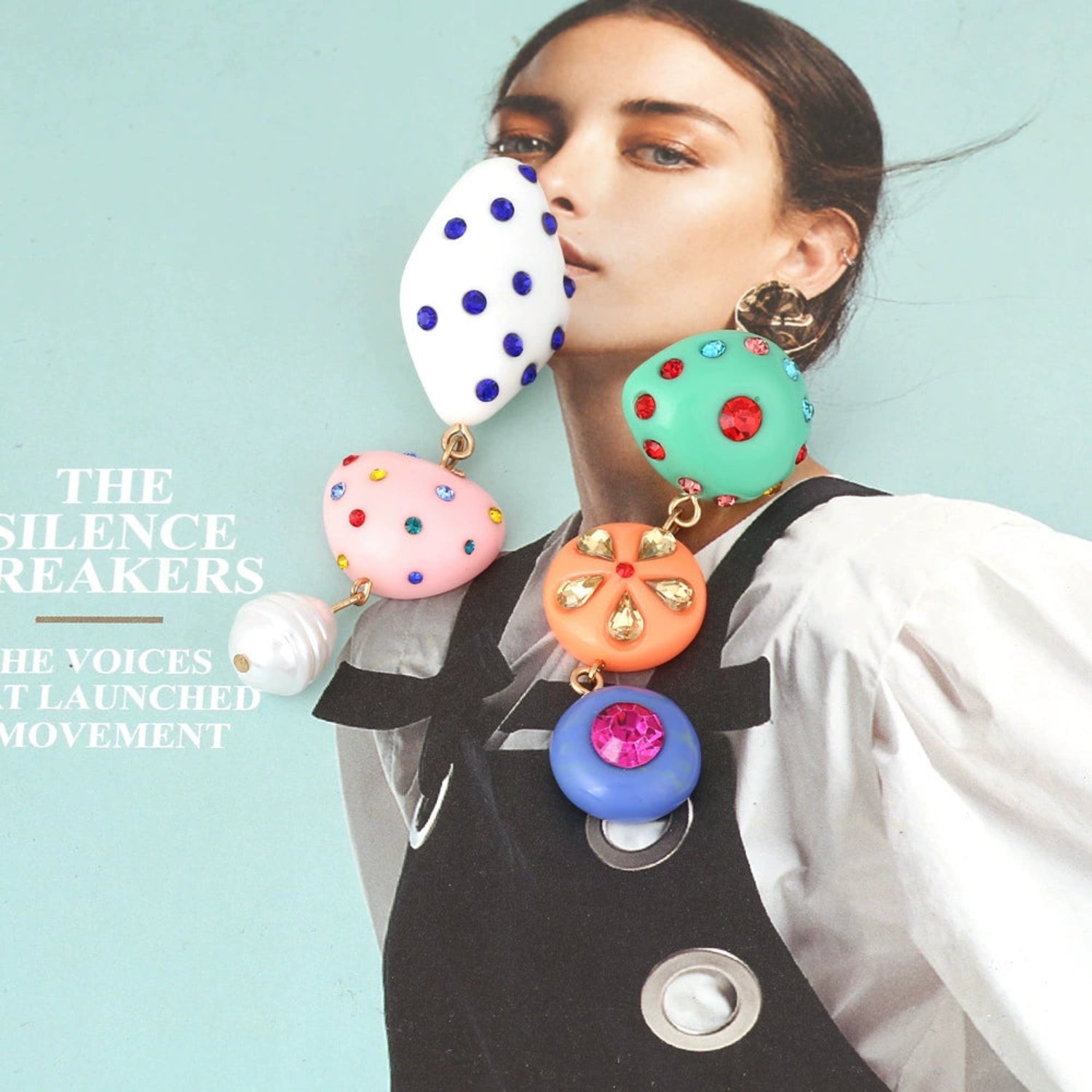 Just Lil Things Whimsical Candy Pop Drop Earrings – Colorful Polka jlt13316