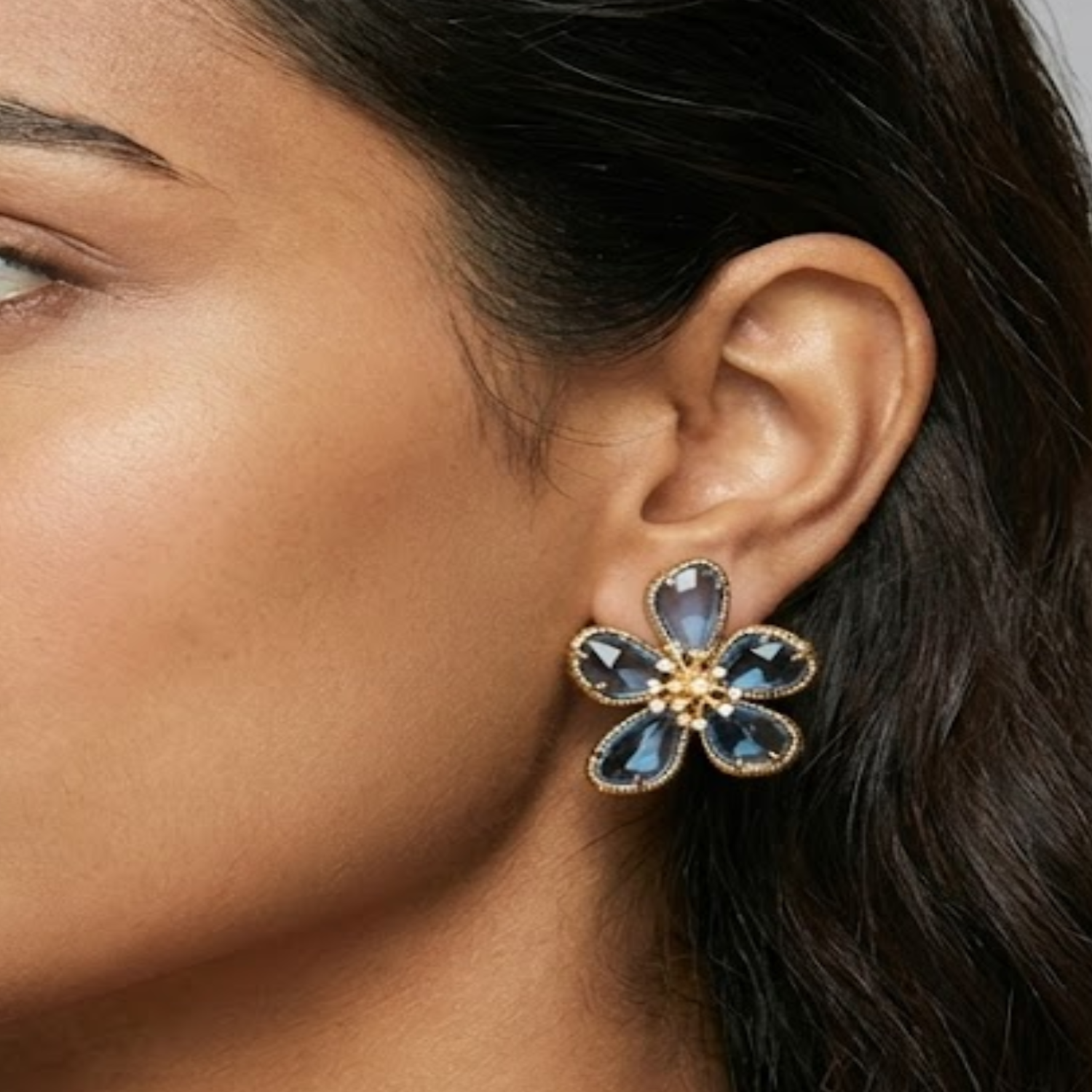 Bloomy Blue Pin Earrings JLT11467