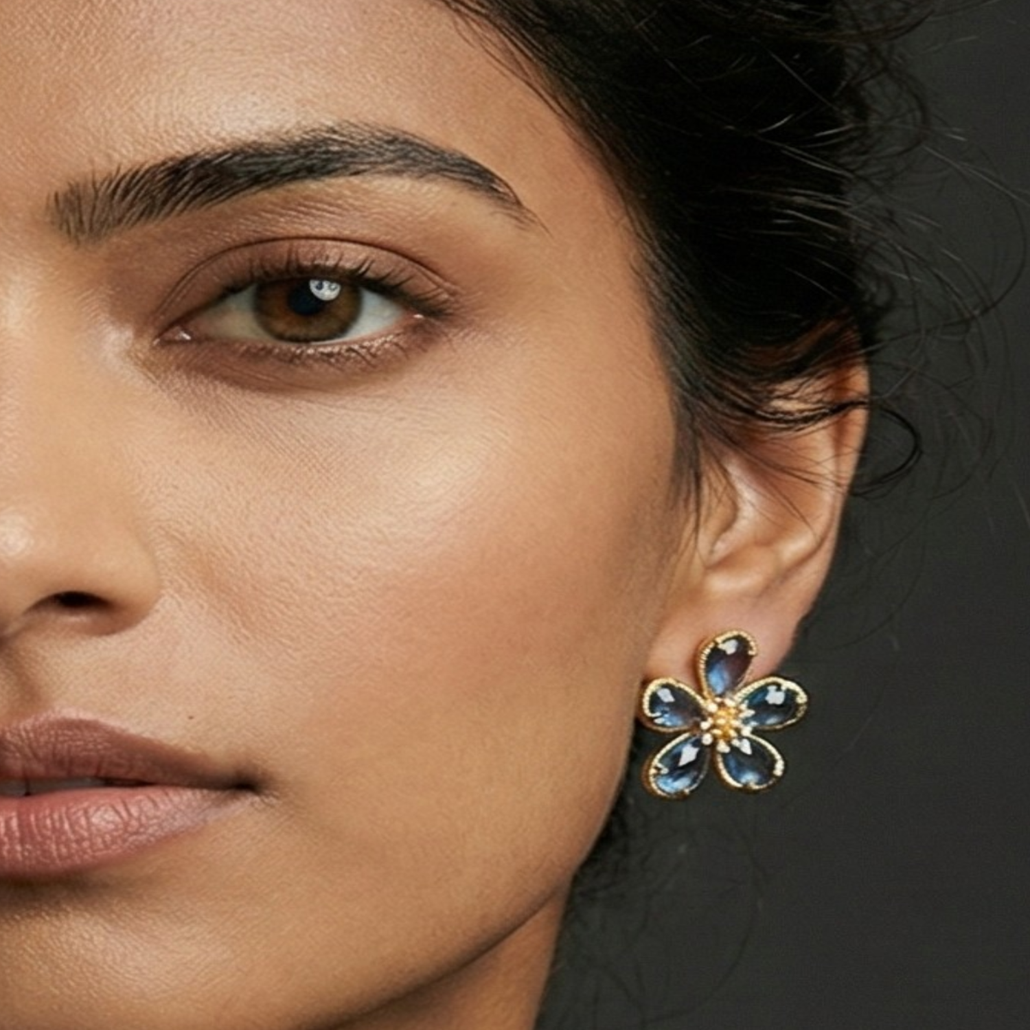 Bloomy Blue Pin Earrings JLT11467