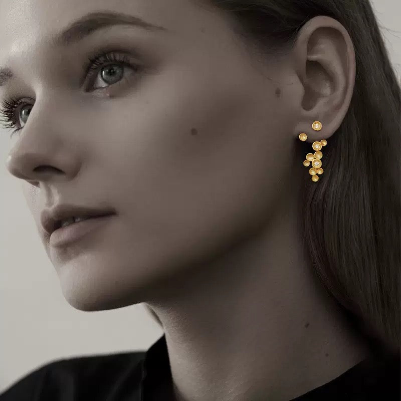 Golden Galaxy Drop Earrings JLT13403