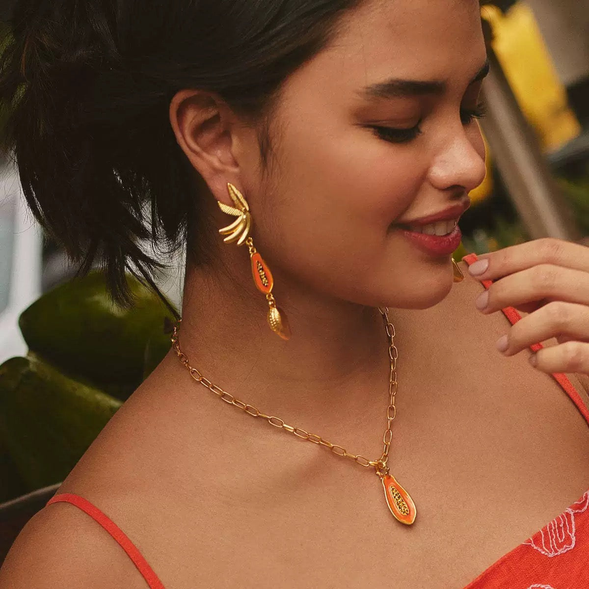 Mixed Fruit Dangling Earrings jlt13518