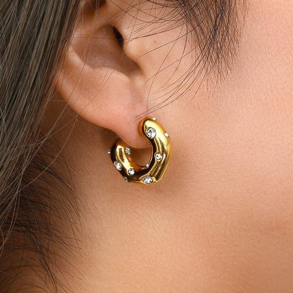 Just Lil Things Gold  Pin Earrings jlt11840