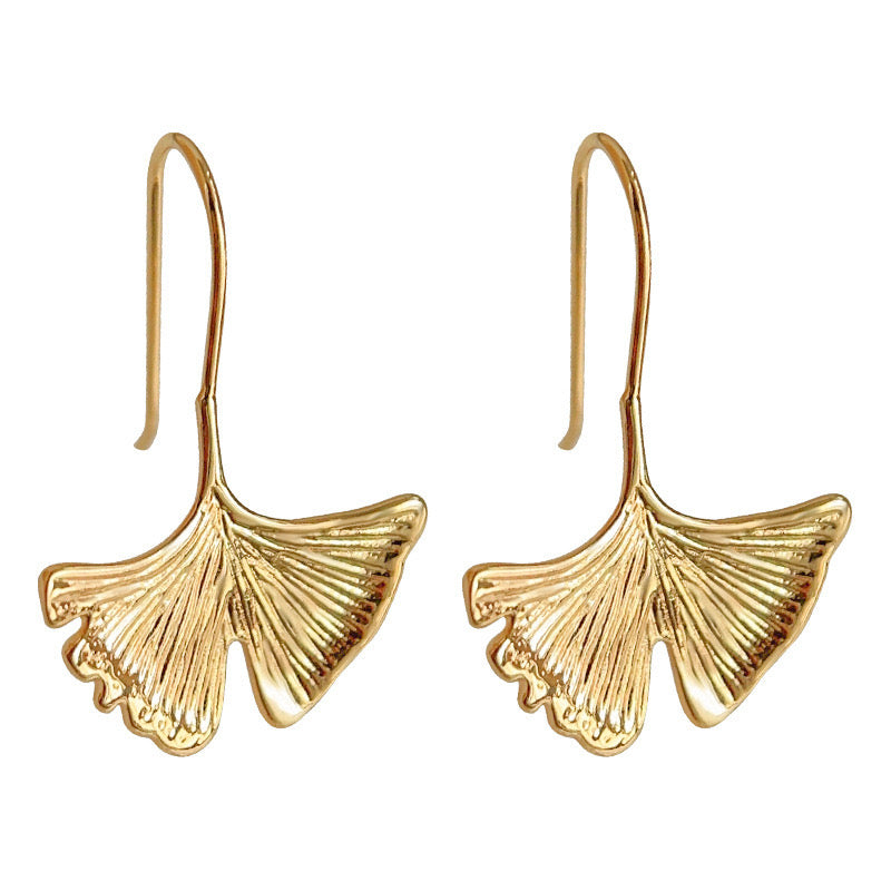 artistic design ginkgo leaf fashion earrings jlt13132