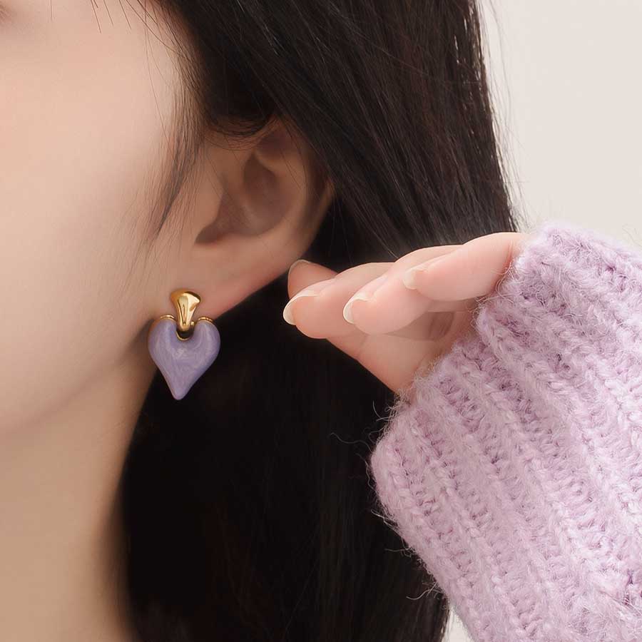 Just Lil Things  Purple Pin Earring jlt11641