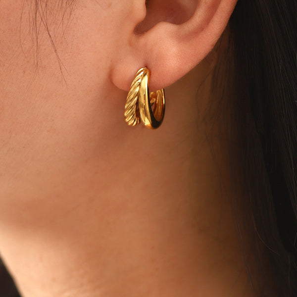 Just lil things Gold Hoop Earrings jlt11724
