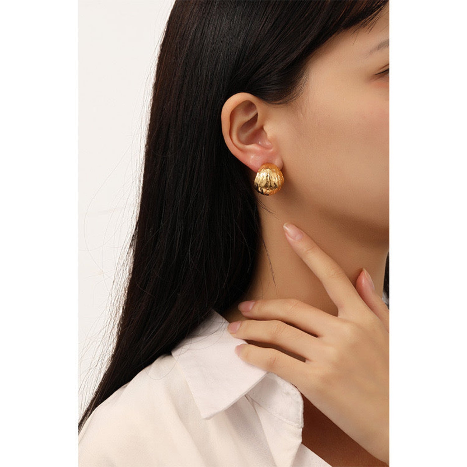 Just Lil Things-Glossy semi circle- Pin Earrings jlt11479