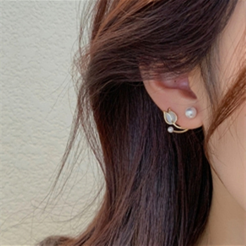 Just lil things Bud Pearl Alloy Pin Earrings JLT12589