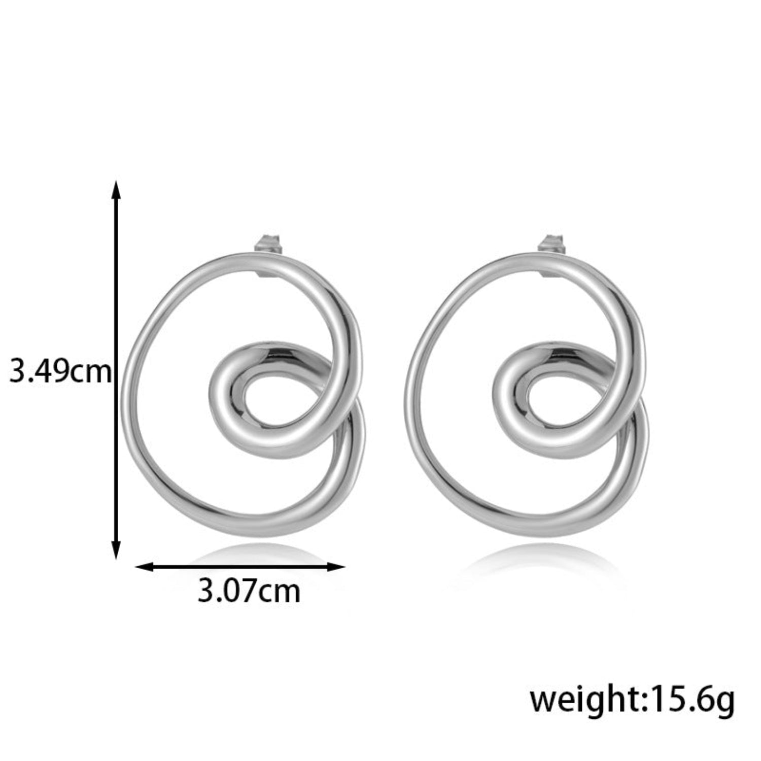 Just Lil Things Silver Hoop Earrings JLT12648