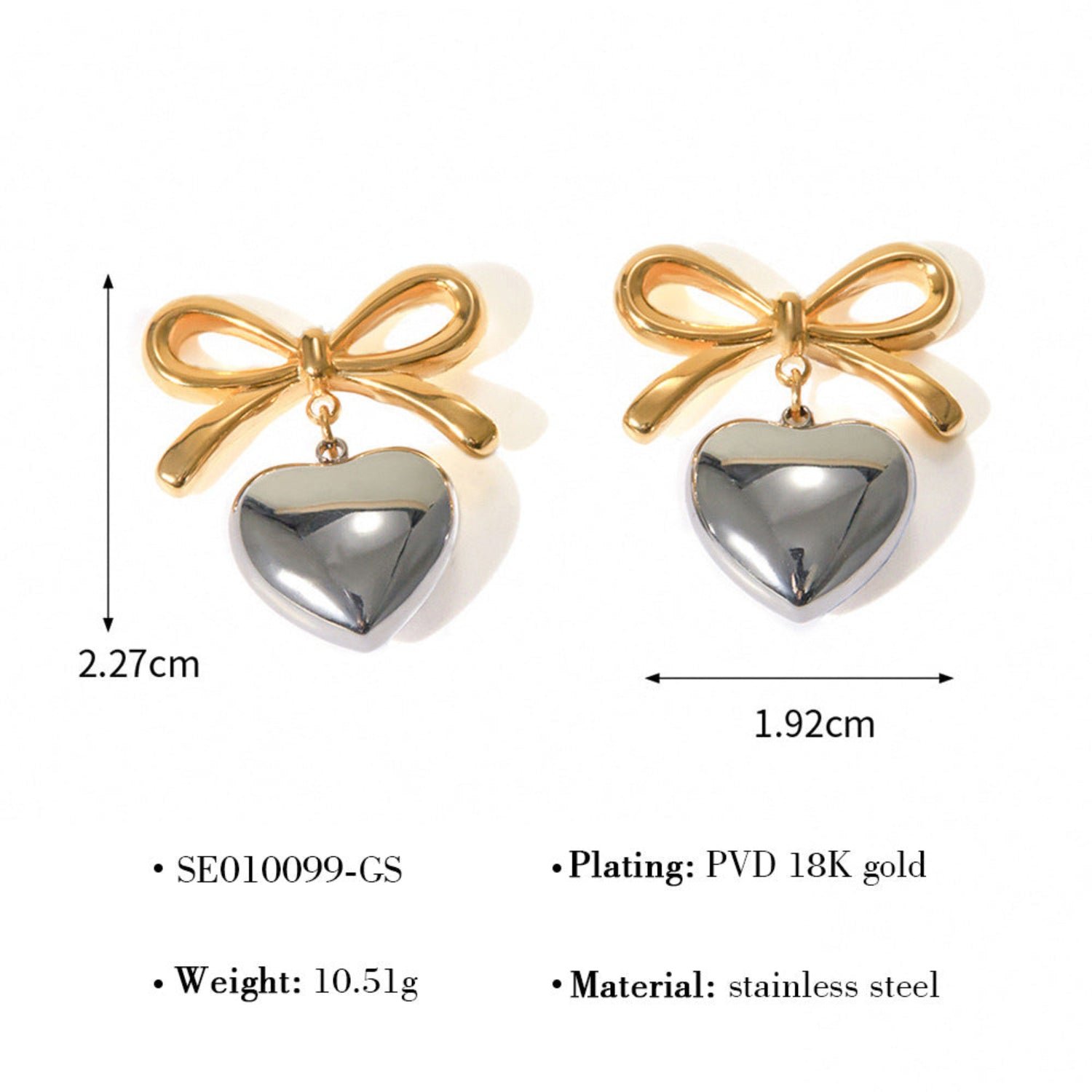 Just Lil Thing Dual Tone Huggie Earrings JLT12650