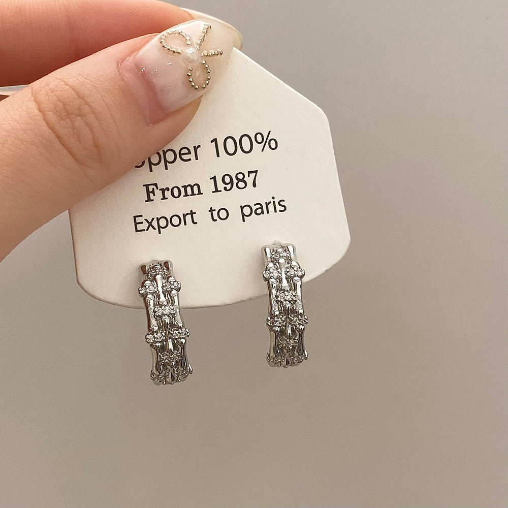 Just Lil Things Silver Hoop Earrings JLT12666