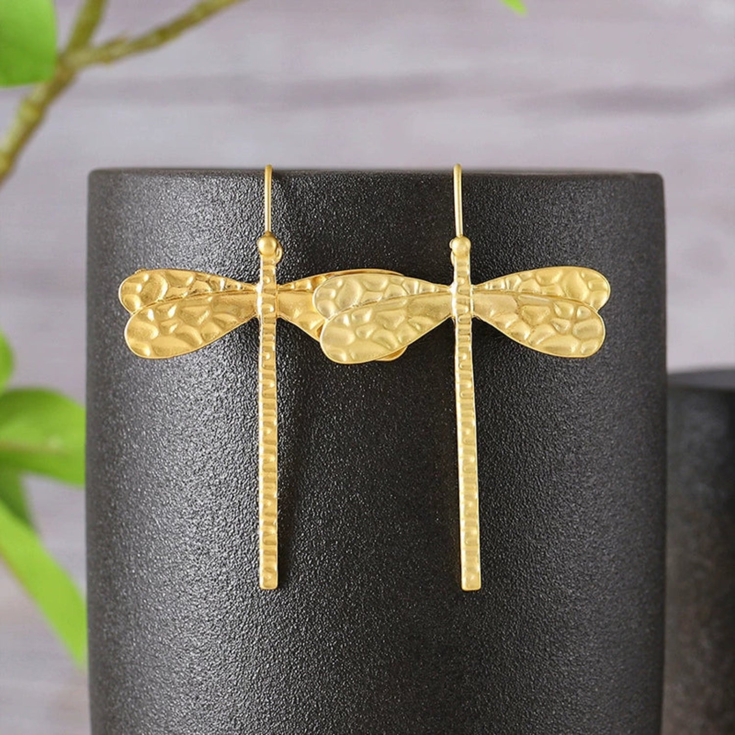 Dragonfly Textured Drop Earrings JLT12788