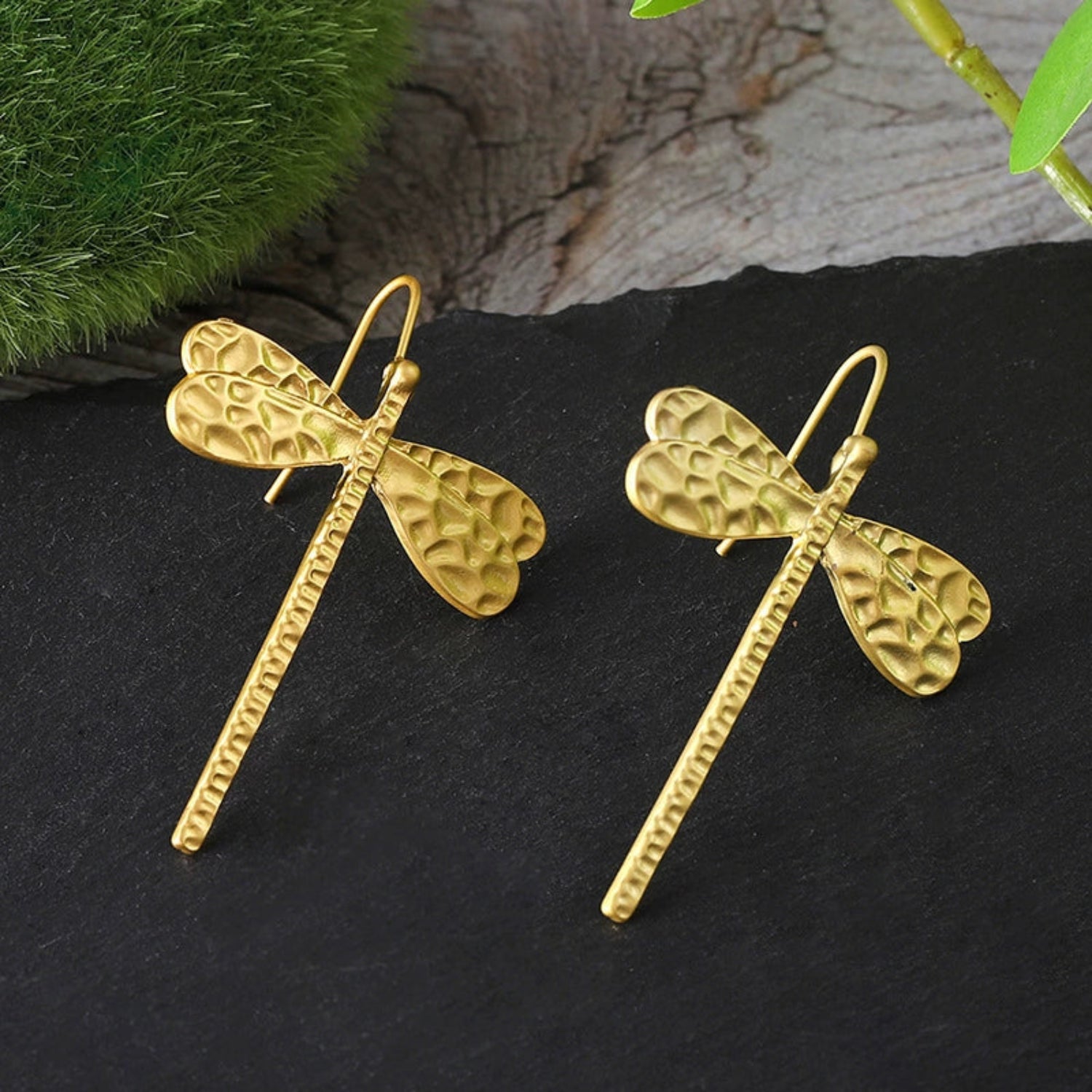 Dragonfly Textured Drop Earrings JLT12788