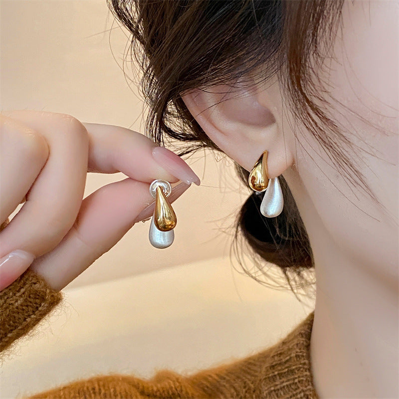 Twin Water Droplets Multicolor Pin Earrings JLT12847