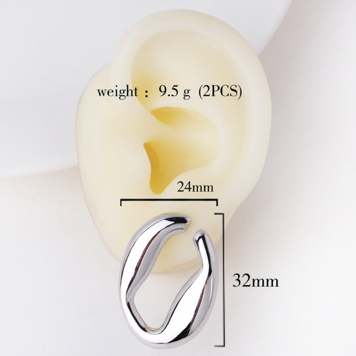 Smoothly Glided Alloy Metal Steel Pin Earrings JLT12862