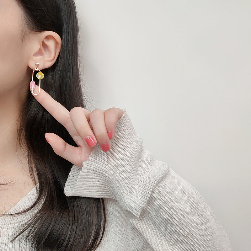 Pin Shape Multicolor Pin Earrings JLT12870