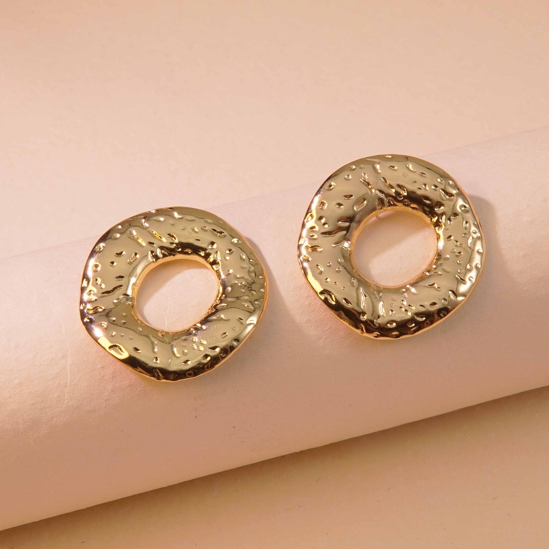 Ethereal Glow of the Gilded Oasis Gold Pin Earrings JLT12883
